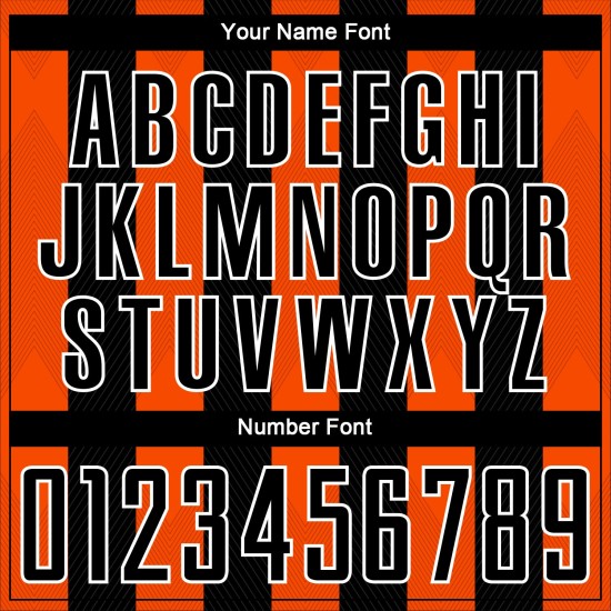Custom Orange-White Sublimation Jersey Black Uniform Soccer Line Custom Orange-White Sublimation Jersey Black Uniform Soccer Line