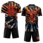 Custom Gold Dye Soccer Red-Old Tie Sublimation Jersey Uniform Custom Gold Dye Soccer Red-Old Tie Sublimation Jersey Uniform