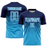 Jersey Sublimation Uniform Navy Sky Blue-White Soccer Custom Jersey Sublimation Uniform Navy Sky Blue-White Soccer Custom