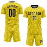 Gold Jersey Soccer Sublimation Black Uniform Custom Gold Jersey Soccer Sublimation Black Uniform Custom