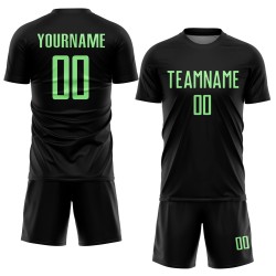 Pea Custom Sublimation Jersey Uniform Soccer Green Black